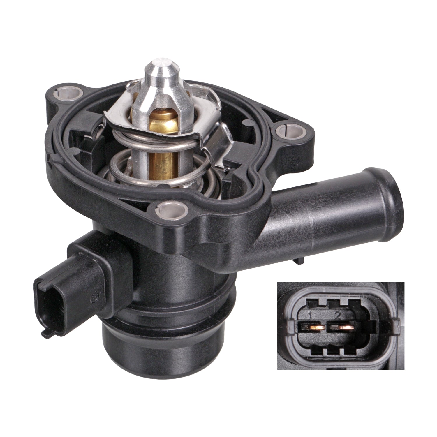 febi bilstein 46578 Thermostat with housing pack of one seal and temperature switch