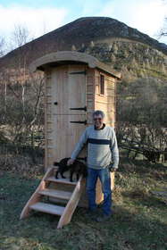 Wooden Compost Toilet, Solid Wood Flatpack Dry Composting Toilet, Wheelie Bin image 7