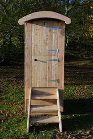 Wooden Compost Toilet, Solid Wood Flatpack Dry Composting Toilet, Wheelie Bin image 10