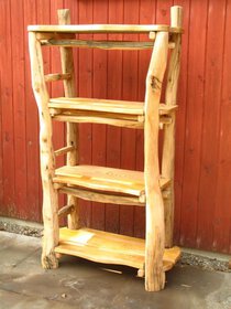 Rustic Handmade Wooden Shelf – 3-Tier Natural Driftwood Design, Unique Furniture image 3