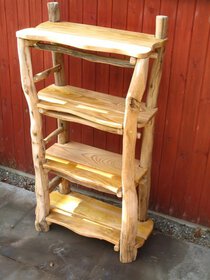 Rustic Handmade Wooden Shelf – 3-Tier Natural Driftwood Design, Unique Furniture image 5