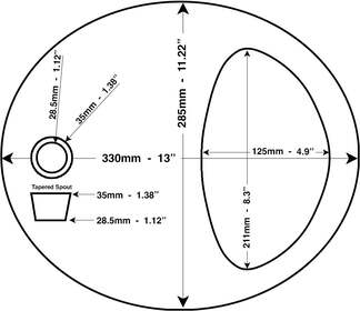 Complete Urine Separator for Compost Toilet, ABS Plastic Urine Diverter, Dry Loo image 11