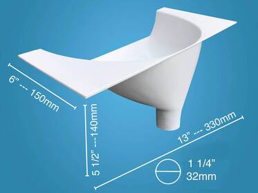 Urine Diverter for Dry Composting Toilet. Plastic Wee Separator (Separett Privy) image 3