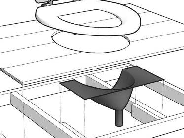 Urine Diverter for Dry Composting Toilet. Plastic Wee Separator (Separett Privy) image 14