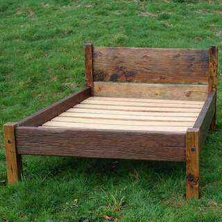 Handcrafted Rustic Wooden Bed Frame – Reclaimed Wood Design for a Natural Look - image 2
