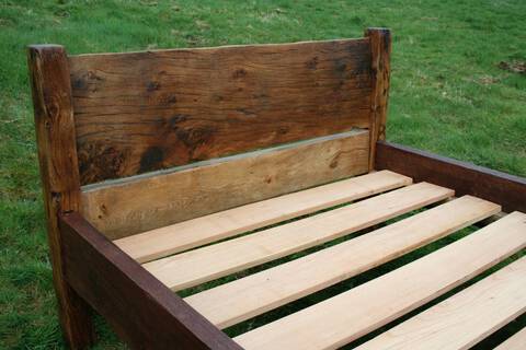 Handcrafted Rustic Wooden Bed Frame – Reclaimed Wood Design for a Natural Look - image 4