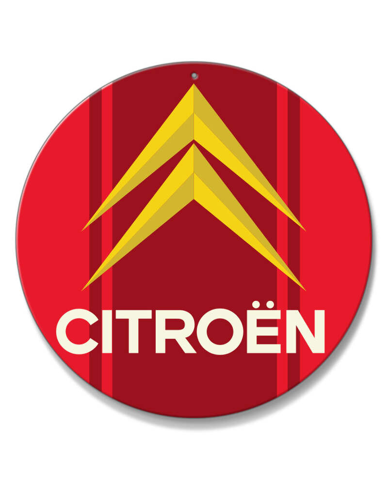 Citroen Emblem Round Aluminum Sign - 14 colors - Made in the USA