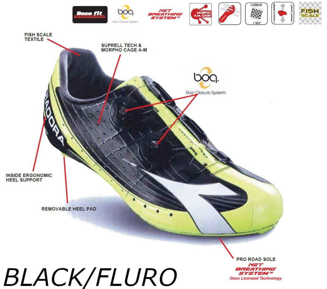 Diadora Vortex-Pro Carbon Sole Cycling Shoes - Picture 5 of 6