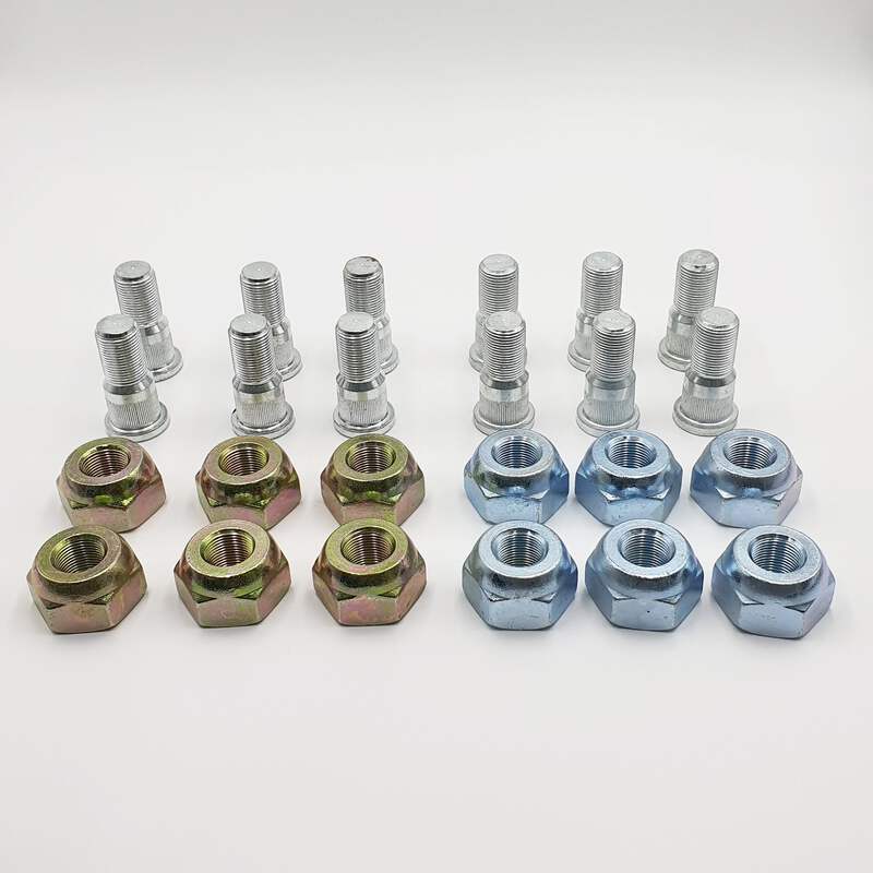 ユノンセン商事 ② 12x Wheel Nut + Stud Front 6 Right + 6 Left for ISUZU NPR NQR NPR