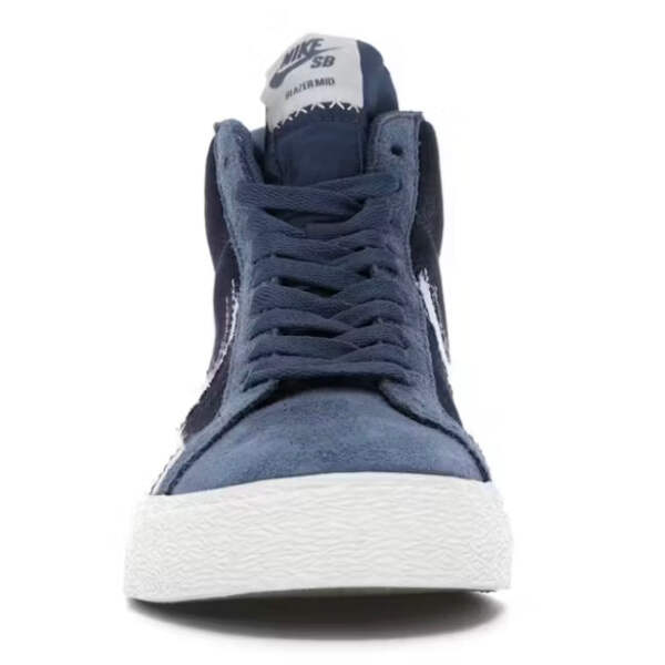Nike SB Zoom Blazer Mid Sashiko Mystic Navy Men\'s Size 9 Nike Blazer SB Mid PRM Mystic Navy Blue Sail White CT0715  main image 2