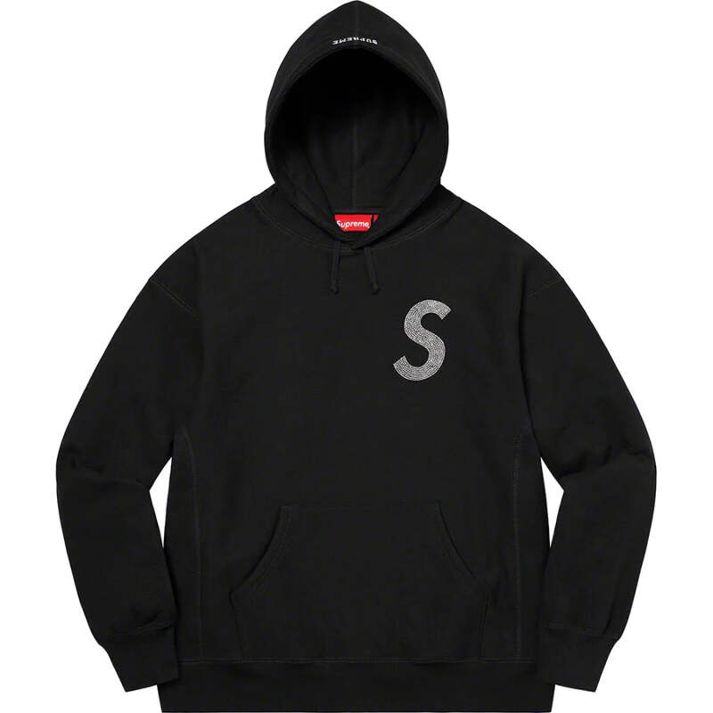 Swarovski® S Logo Hooded Sweatshirt Supreme Swarovski S Logo Hooded Sweatshirt 'Black' | eBay