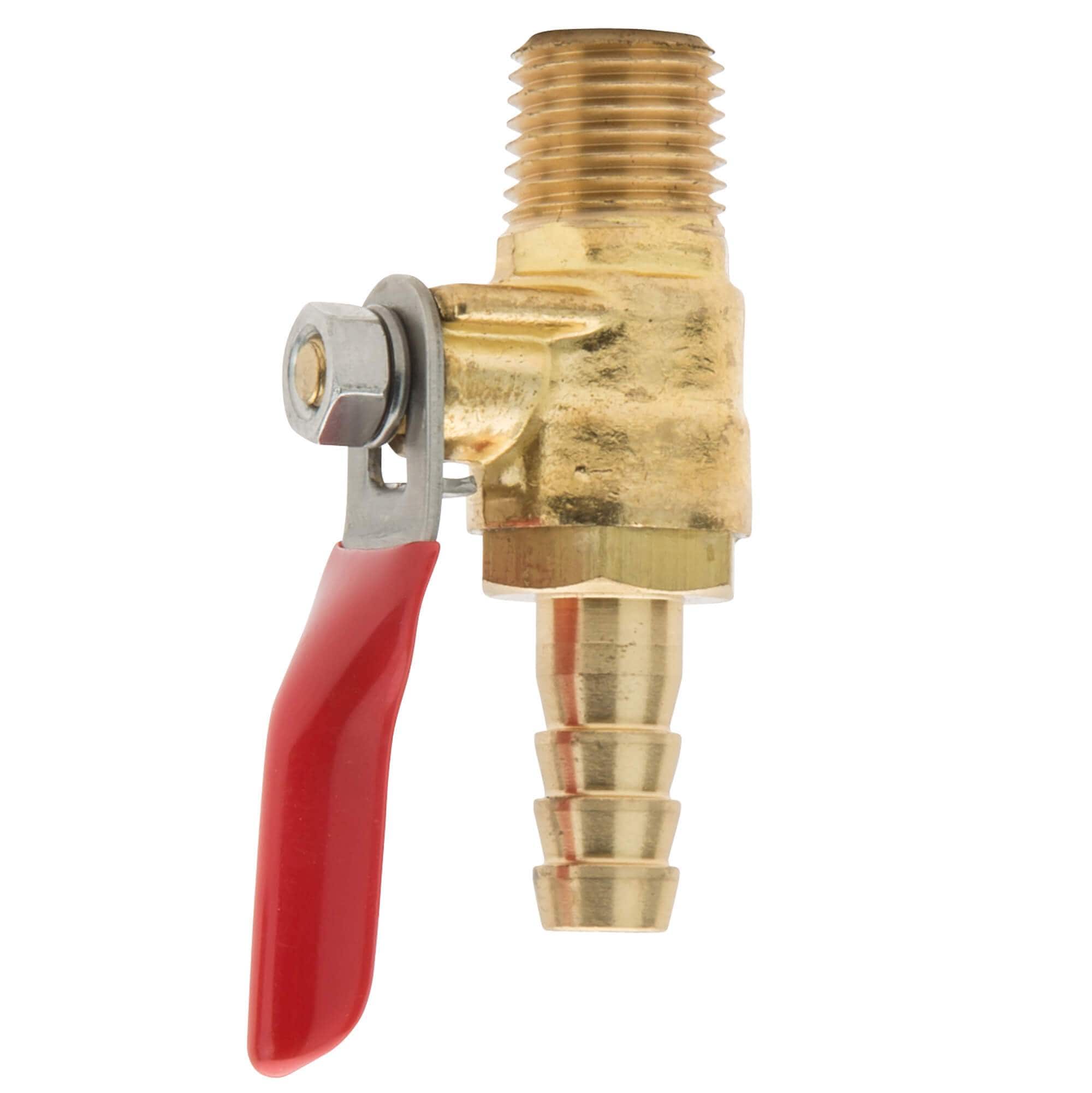 Brass Faucet Petcock 3//8/" NPT Stop Cock with BLACK Handle Chopper Bobber Harley