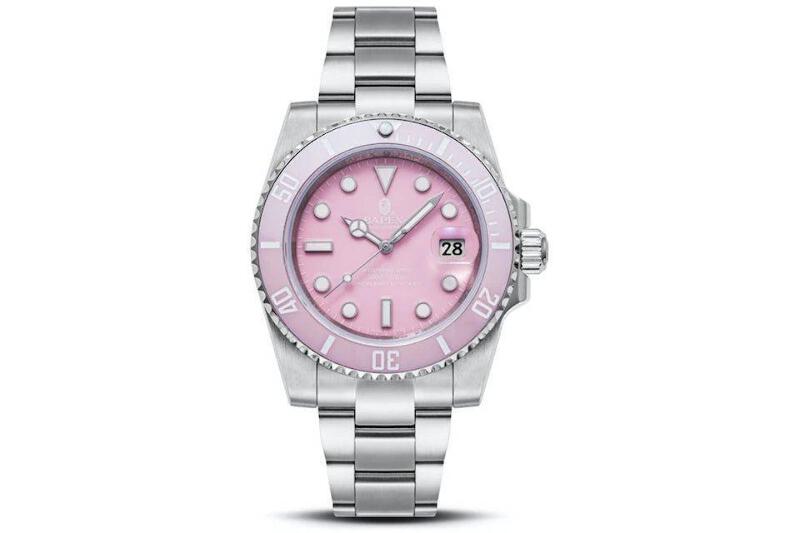 最新エルメス BAPE A Bathing Ape Type 1 Bapex Watch (2022) Pink Silver | eBay 腕時計(アナログ)