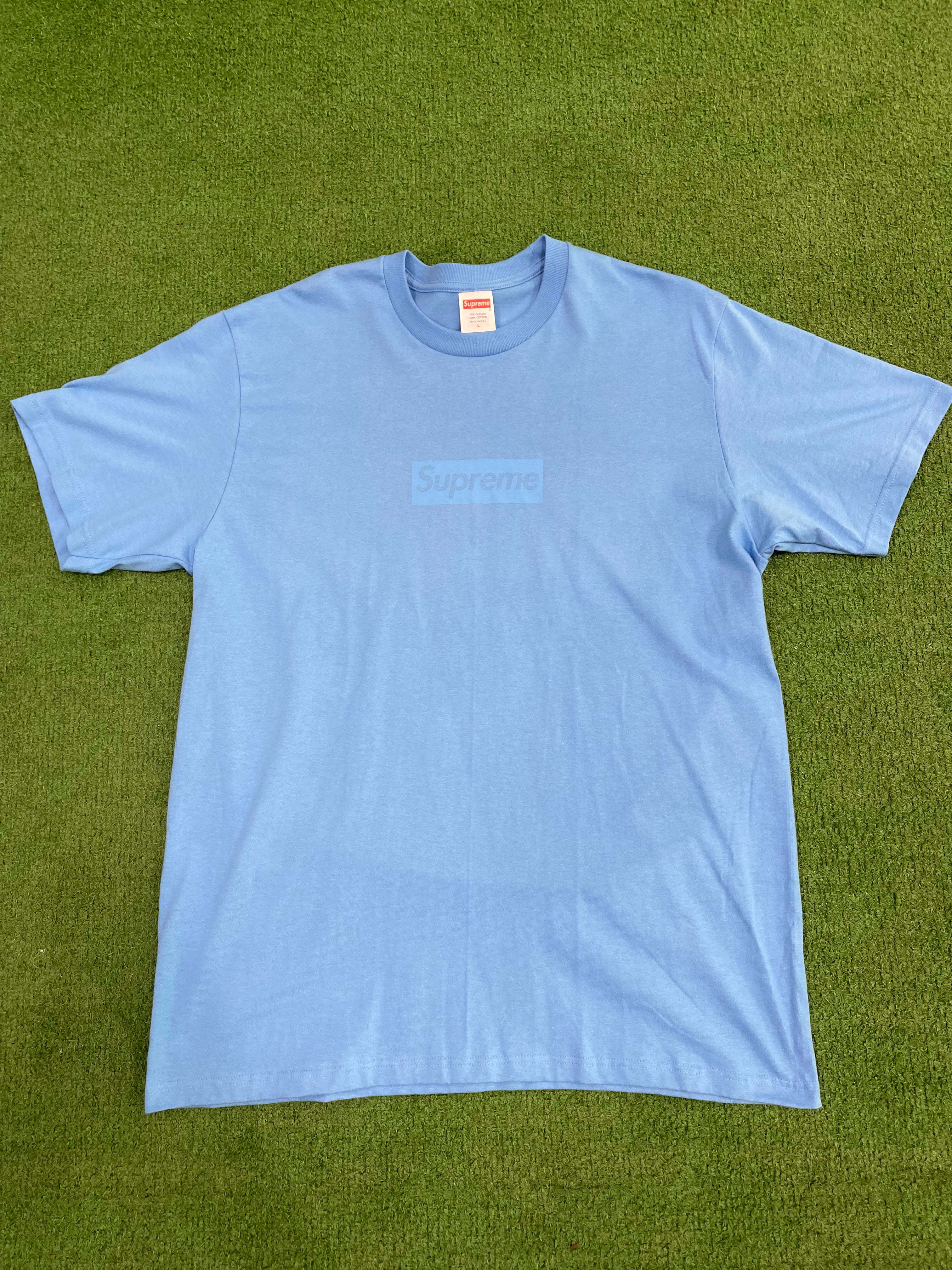 Supreme Tonal Box Logo Tee Bright Blue | eBay