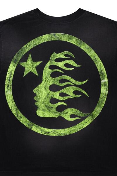 Hellstar Studios Classic Cracked T-Shirt Black & Green | eBay