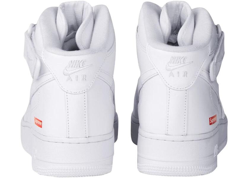 靴 Force 1 Mid Supreme White 26cm