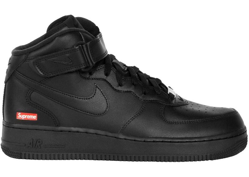【限定製作】 Mid 1 Force Air Nike Supreme eBay | Black Shoes
