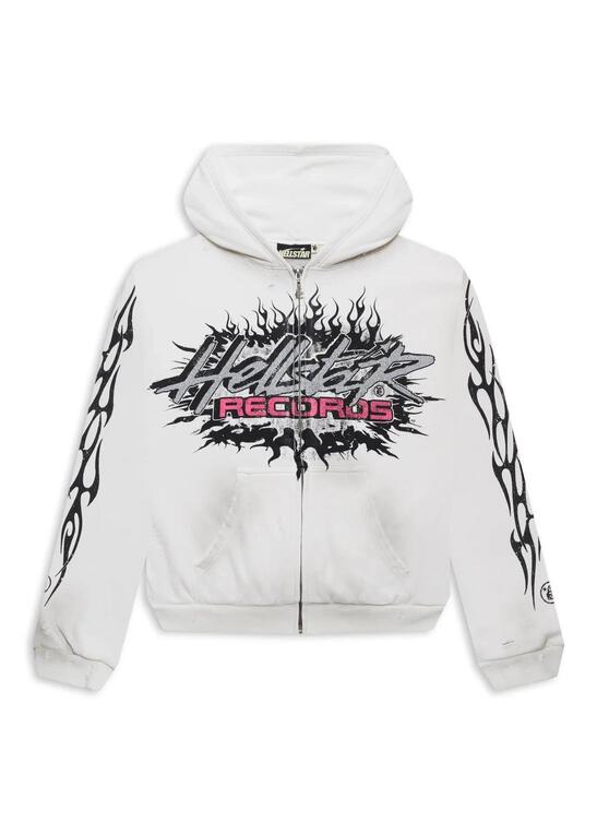 トップス Hellrazor Zip up hoodie HELLRAZOR LOGO EMB FULL ZIP HOODIE / BLACK/GREY (ヘル