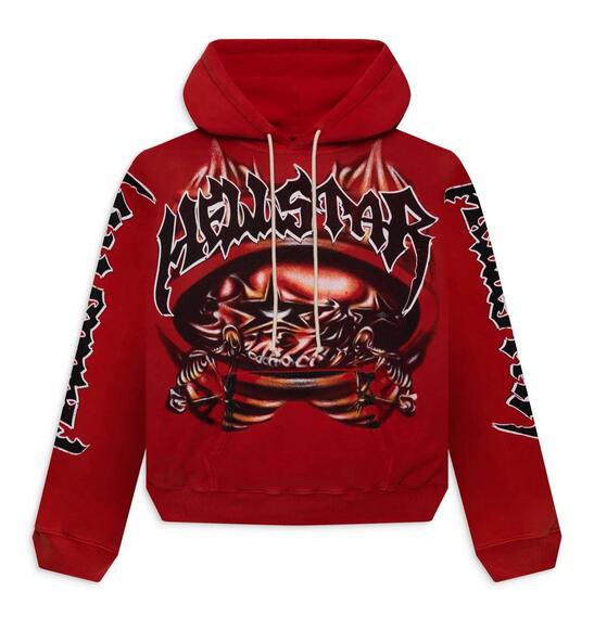 小物 FEKETE HOODED GLITTER MUFFLER RED Red 'Orphelia' Long Cloak by Punk Rave • The Dark Store™