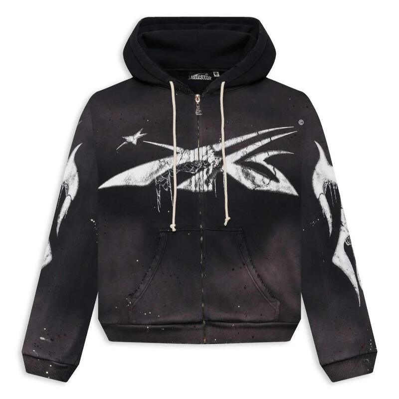 ファッションアイテム人気ランキング Hellstar Spiderweb Sport Logo Zip-Up Hoodie Black | eBay トップス