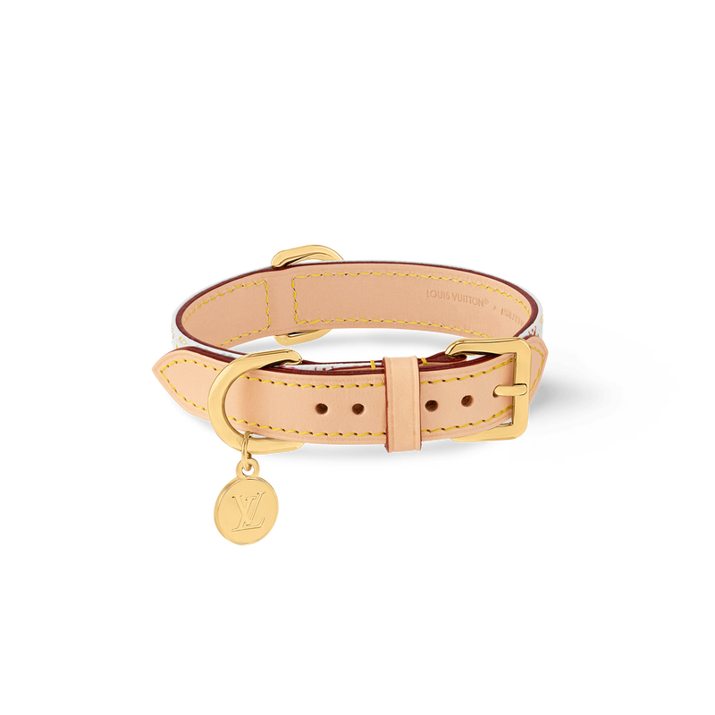 LOUIS VUITTON × MURAKAMI レザー犬用首輪 Louis Vuitton x Takashi Murakami Monogram Multicolor Dog Collar PM