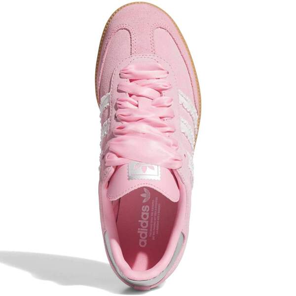 Adidas Samba OG Pink Ribbon Ruffle Stripe Silver Big Kids Sneakers