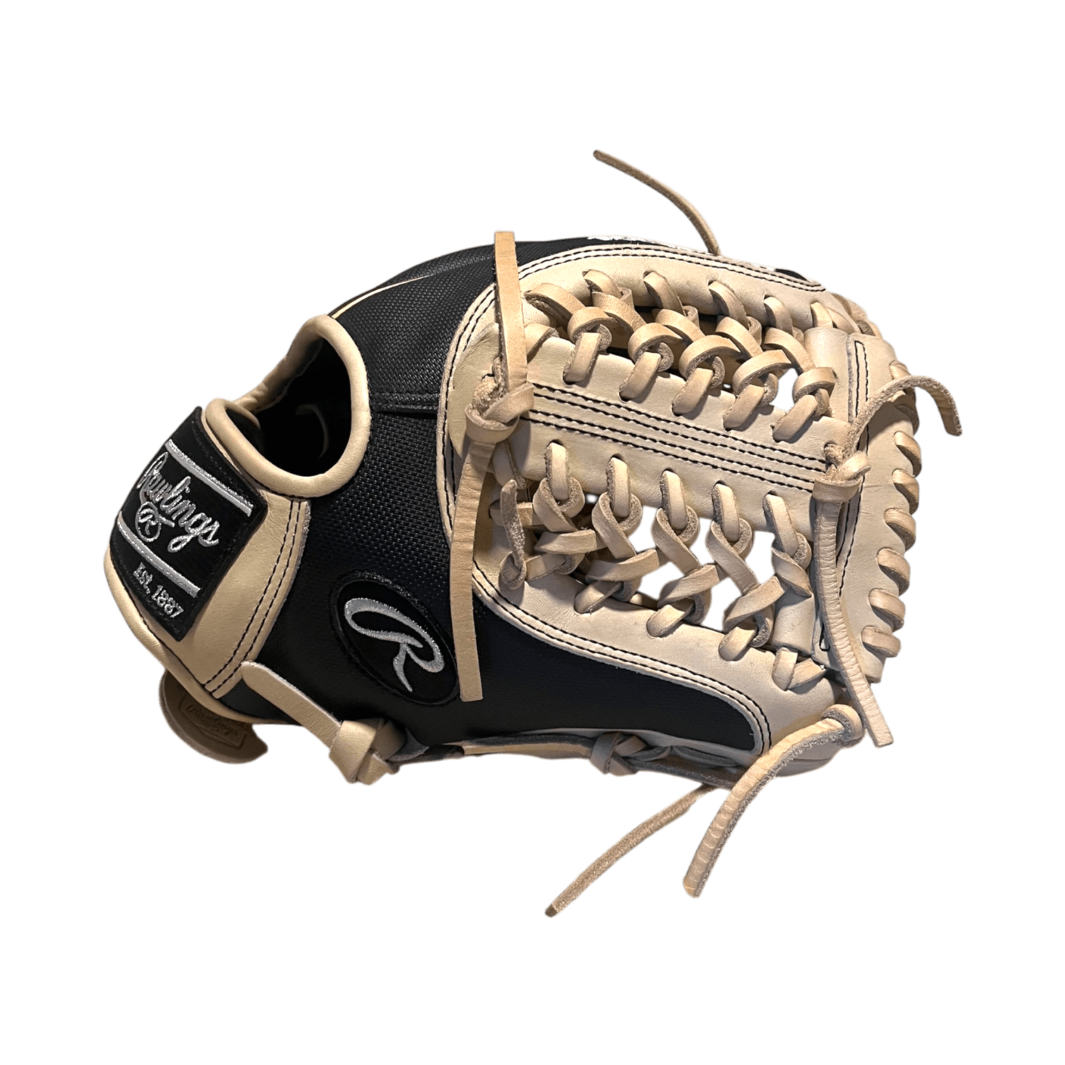 Rawlings Custom 11.50” Modified Trapeze Black Speed Shell Camel