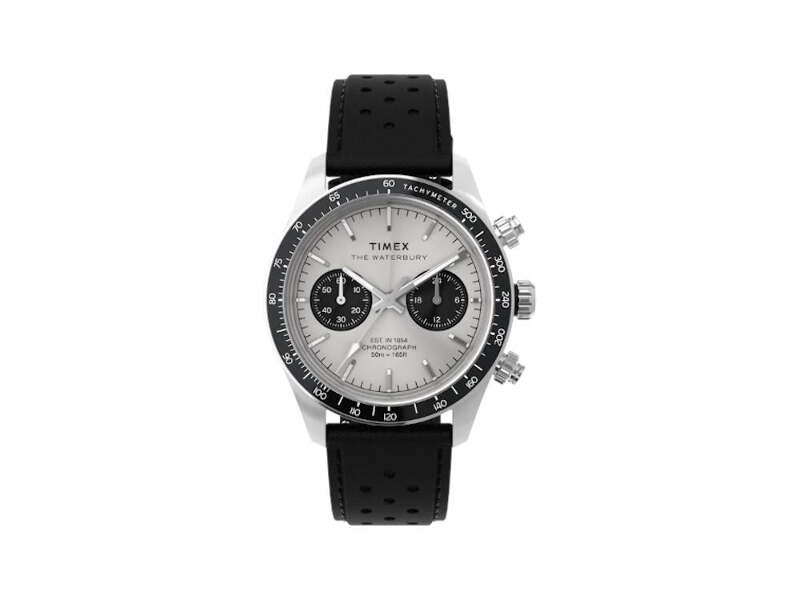 Timex Waterbury Heritage Quartz Watch, Silver, 39 mm, Chronograph