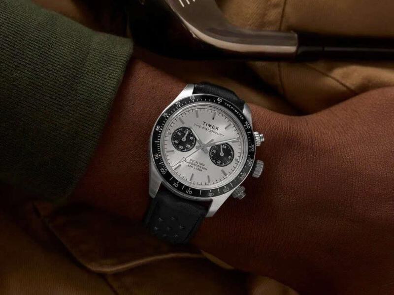 Timex Waterbury Heritage Quartz Watch, Silver, 39 mm, Chronograph