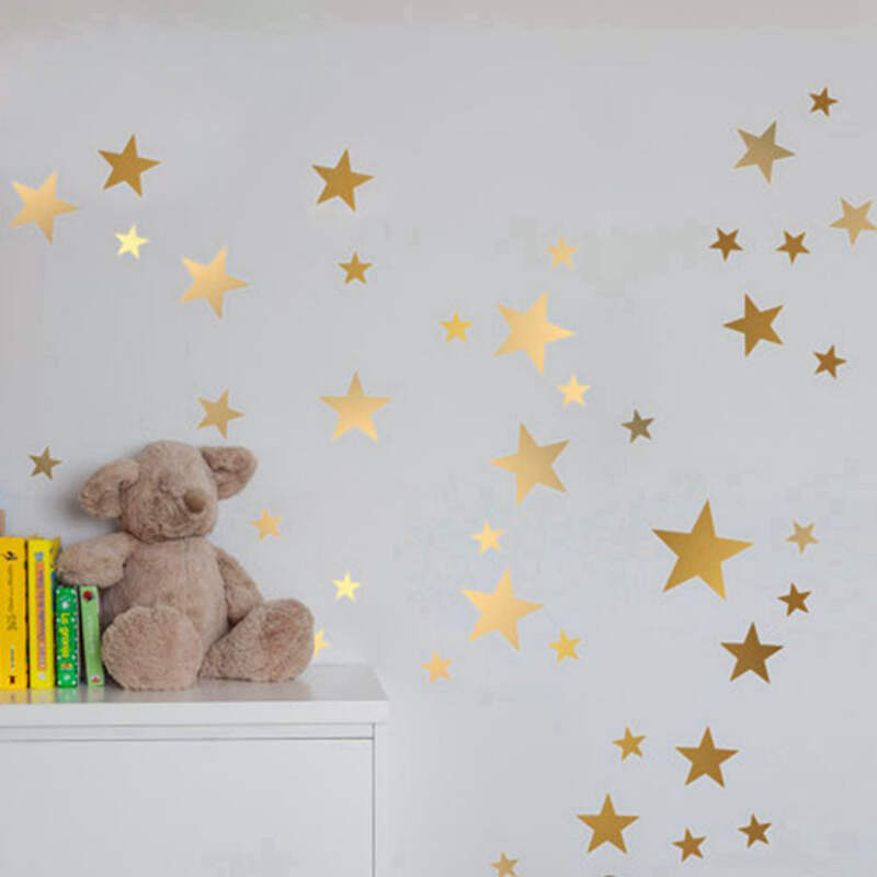 Vinyl Decorative Wall Stars Gold Ebay