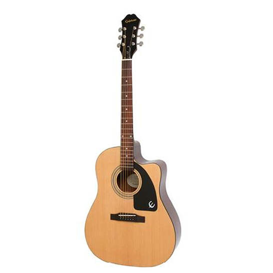 Epiphone AJ-100CE Acoustic Guitar Jumbo Natural w/ Cutaway & Pickup -  EE1CNACH1