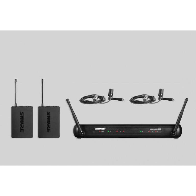 新品 SVX Wireless Microphone System Shure SVX Dual Wireless Microphone System 2x Lavalier Lapel CVL