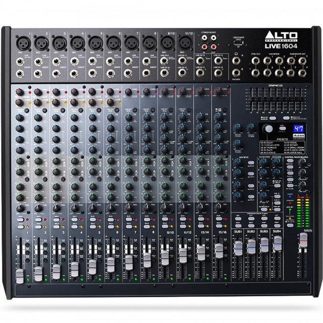 Alto Pro LIVE-1604 Mixer 16-Ch w/ Effects & USB 16 Channel FX