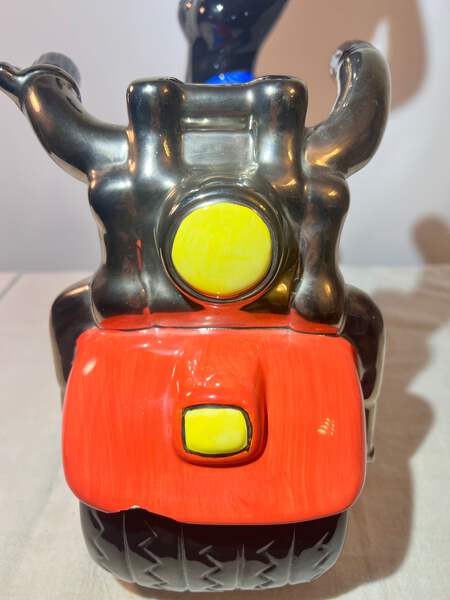 Betty Boop - 14” x 14” x7” Cookie Jar - “Biker” - Clay Art - 2000