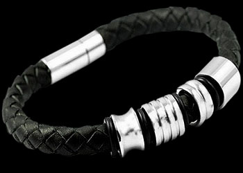 Titanium and Leather bracelets