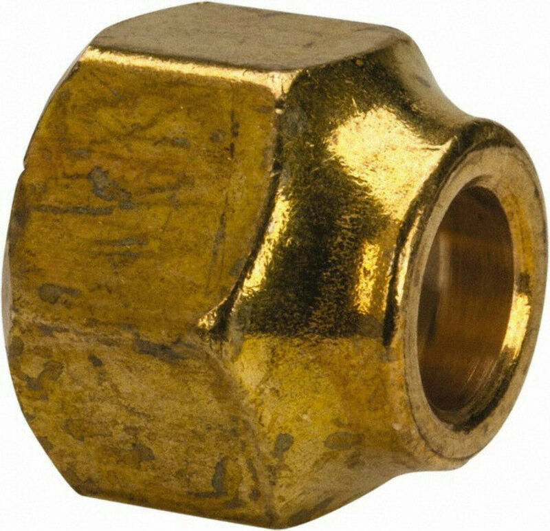 1//2 Tube OD Anderson Metals Brass Tube Fitting Short Flare Nut