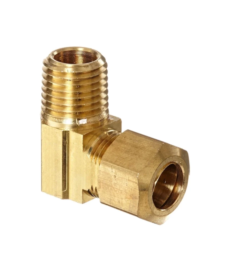Vis Brass Compression 90 Degree Male Elbow 1//4 OD x 1//8 NPT Male Pipe to Tube Fitting Pack of 5