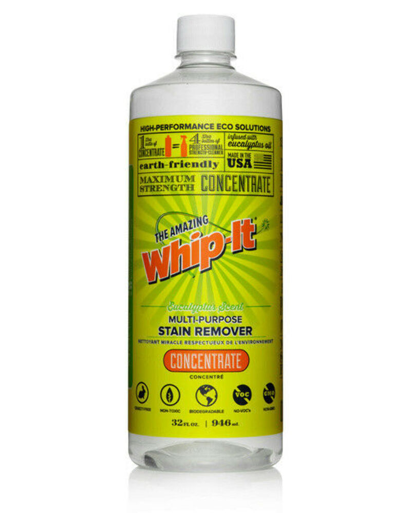 Whip It Concentrate Multi Purpose Stain Remover 32oz Bottle Eucalyptus Scent Ebay