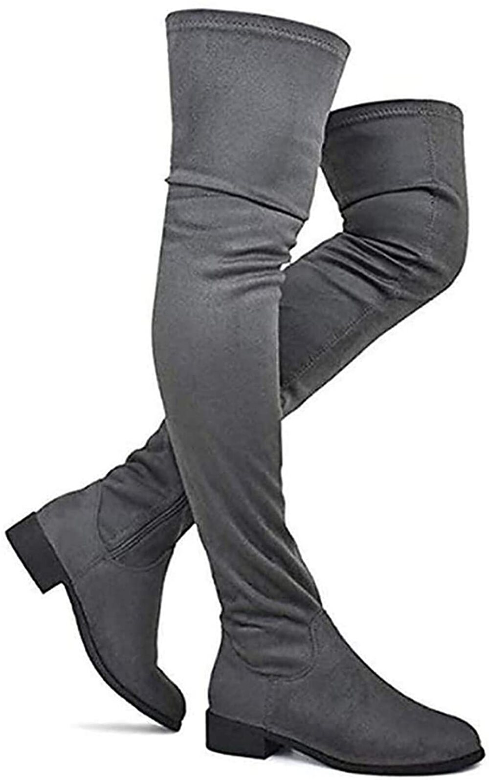 Olympia-20 - Nature Breeze Kunstleder Overknee Reiten Niedriger Absatz Mode Stiefel - Bild 12 von 62