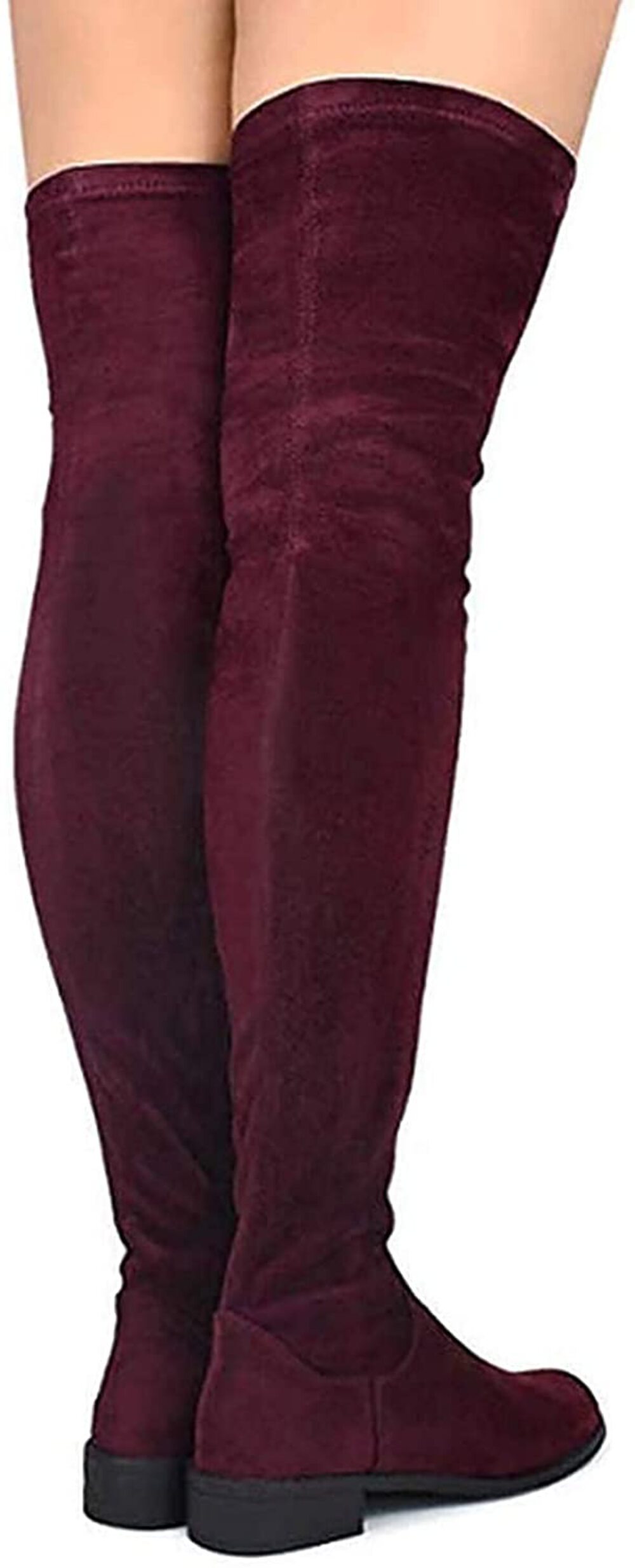 Olympia-20 - Nature Breeze Kunstleder Overknee Reiten Niedriger Absatz Mode Stiefel - Bild 9 von 62