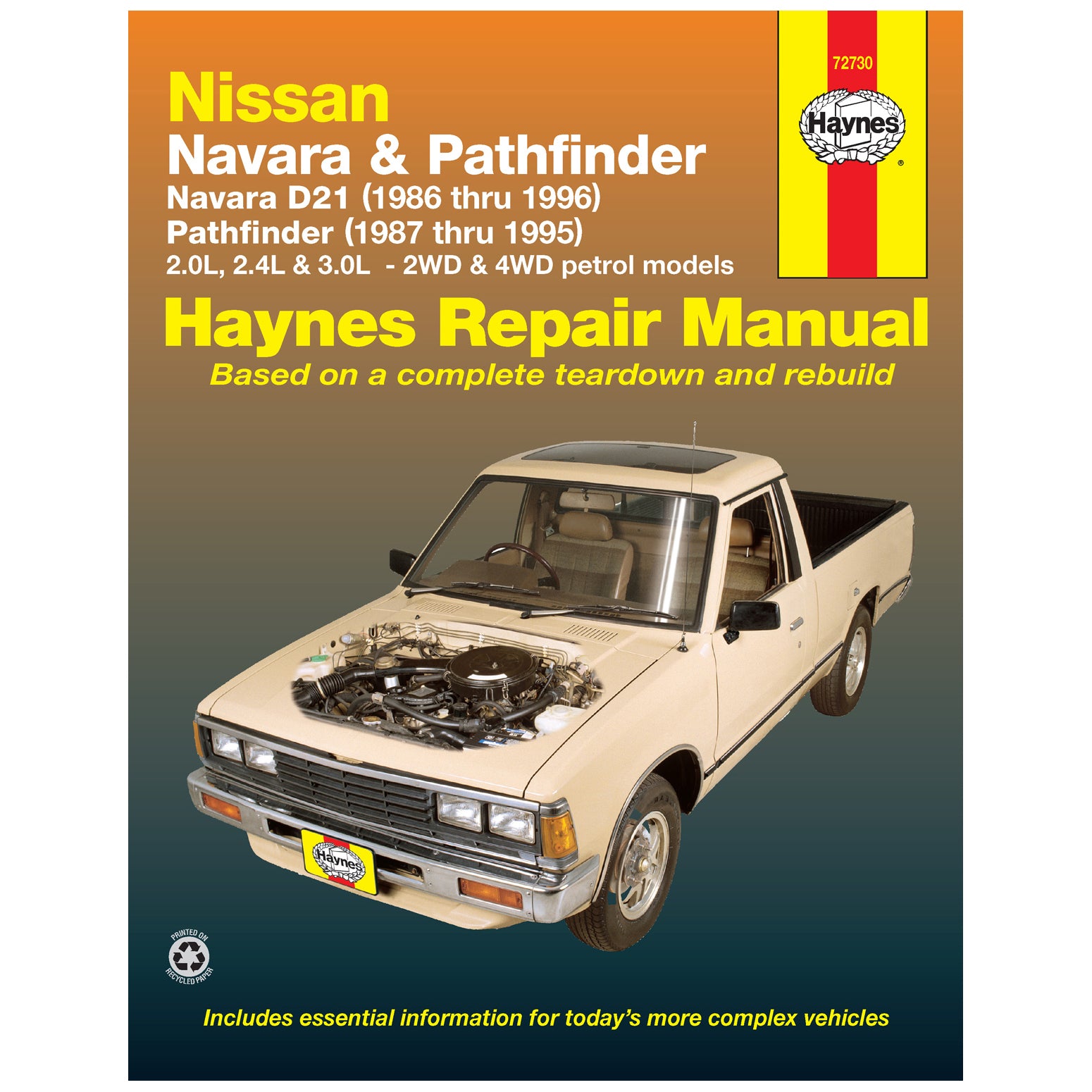 Details about HAYNES Repair Manual 72730 Nissan Navara (86-96) Nissan  Pathfinder (87-95)