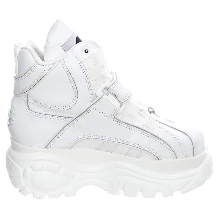 Leder 1348-14 Stiefel – Weiß – Weiße Damen-High-Profile-Schuhe von BUFFALO
