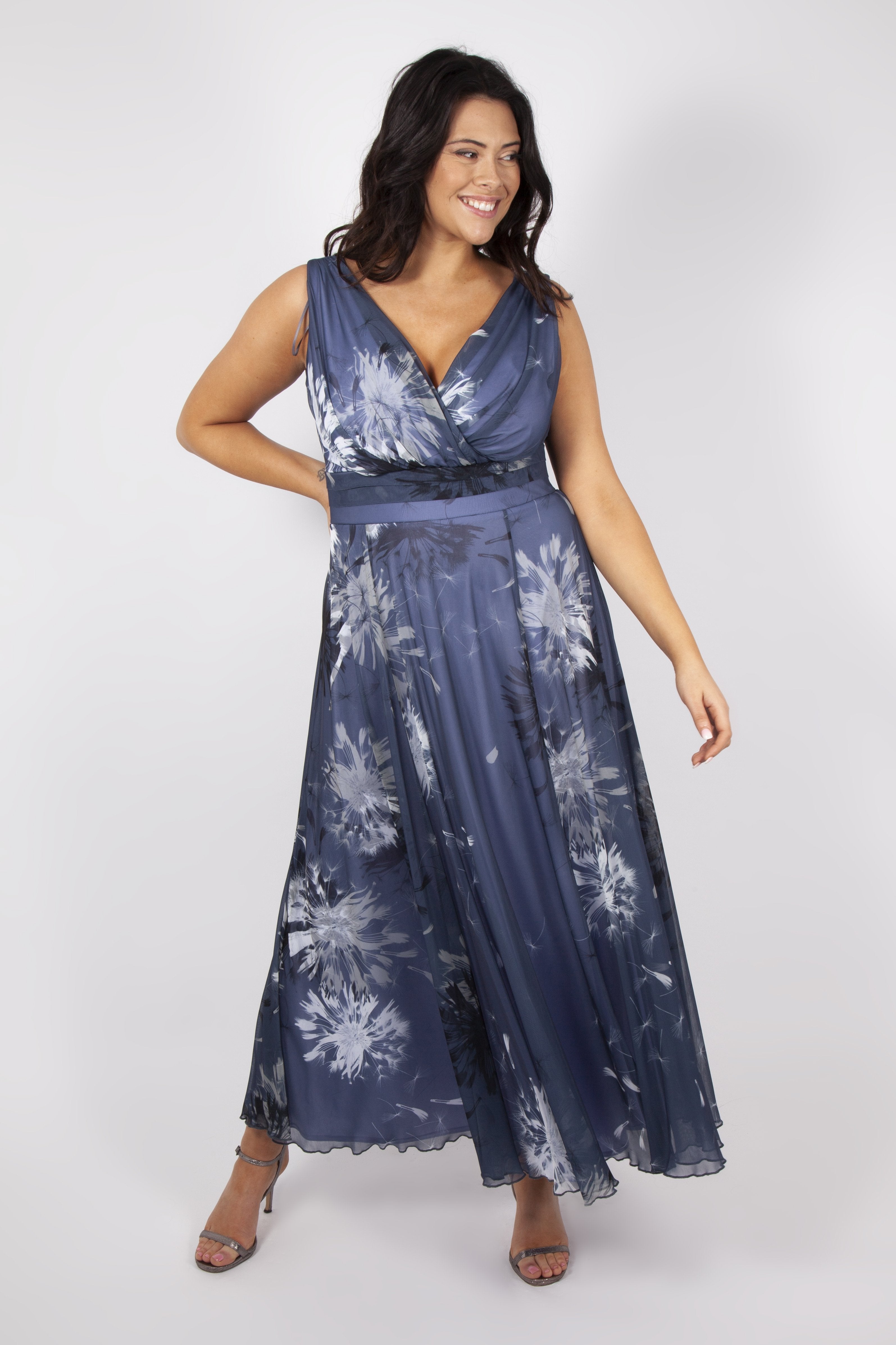 scarlett and jo lurex maxi dress