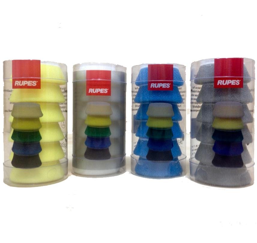 Rupes Bigfoot Nano iBrid Yellow 30//40mm Foam Hook On Polishing Pad 9.BF40M 6 Pac