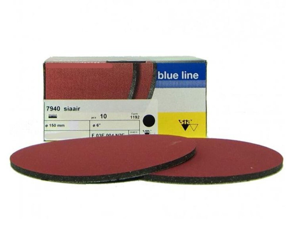 Sia Siaair 7940 Velvet Sanding Disc 4000 Grit Box of 10 150mm Polishing Backing Pad