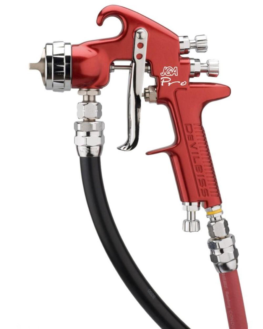Devilbiss JGA Pro Pressure Feed Spray Paint Gun C2 Base Clear Coats Cap