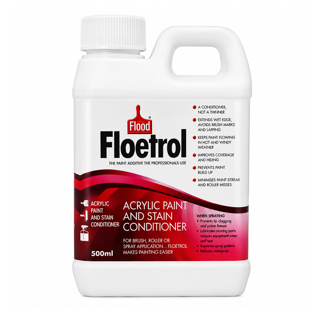 FLOOD Floetrol Paint Conditioner Acrylic Paint Additive Flow Improver 500mL FLOOD Floetrol Paint Conditioner Acrylic Paint Additive Flow Improver 500mL