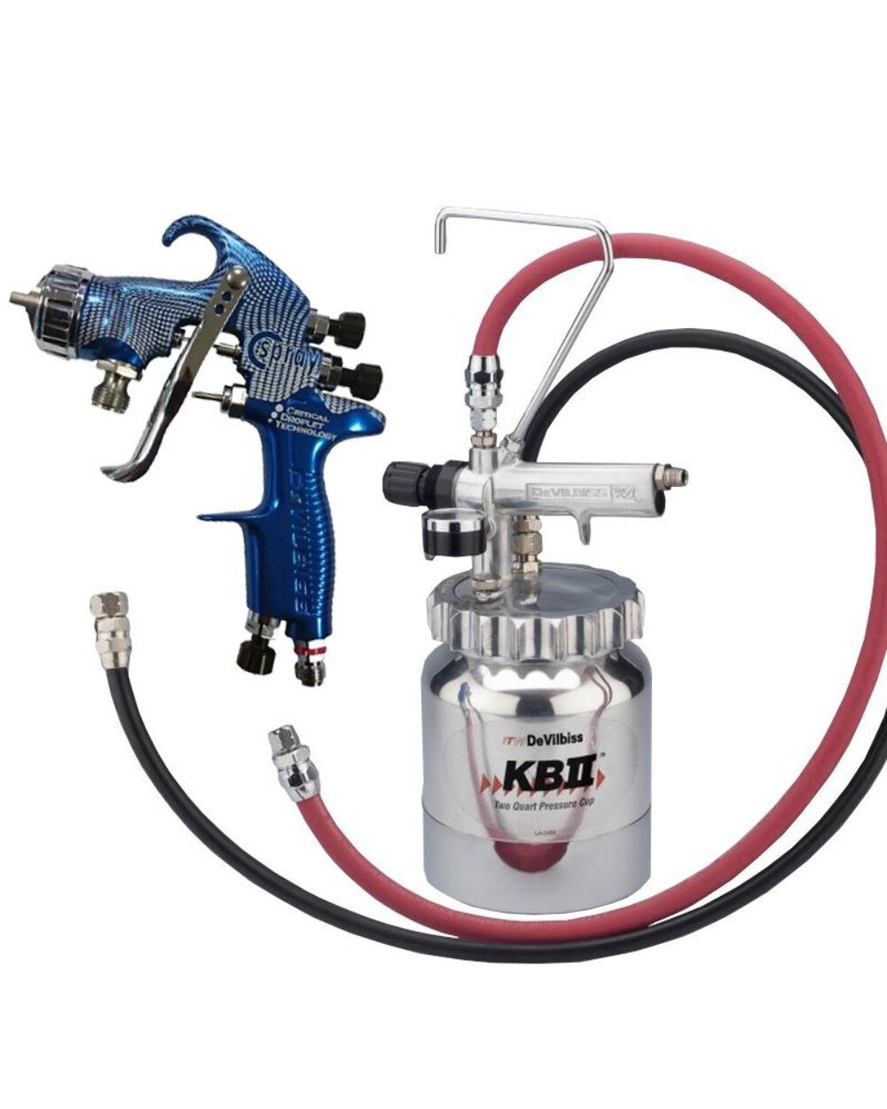 Devilbiss KBII Stainless Pot CSpray Professional Spray Gun Pressure