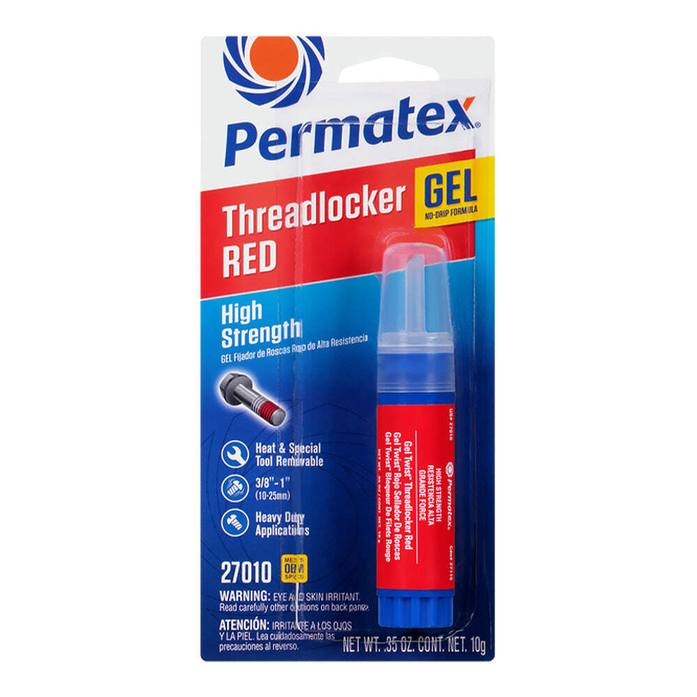 PERMATEX High Strength Thread Locker Red 10g Gel PX27010 PERMATEX High Strength Thread Locker Red 10g Gel PX27010