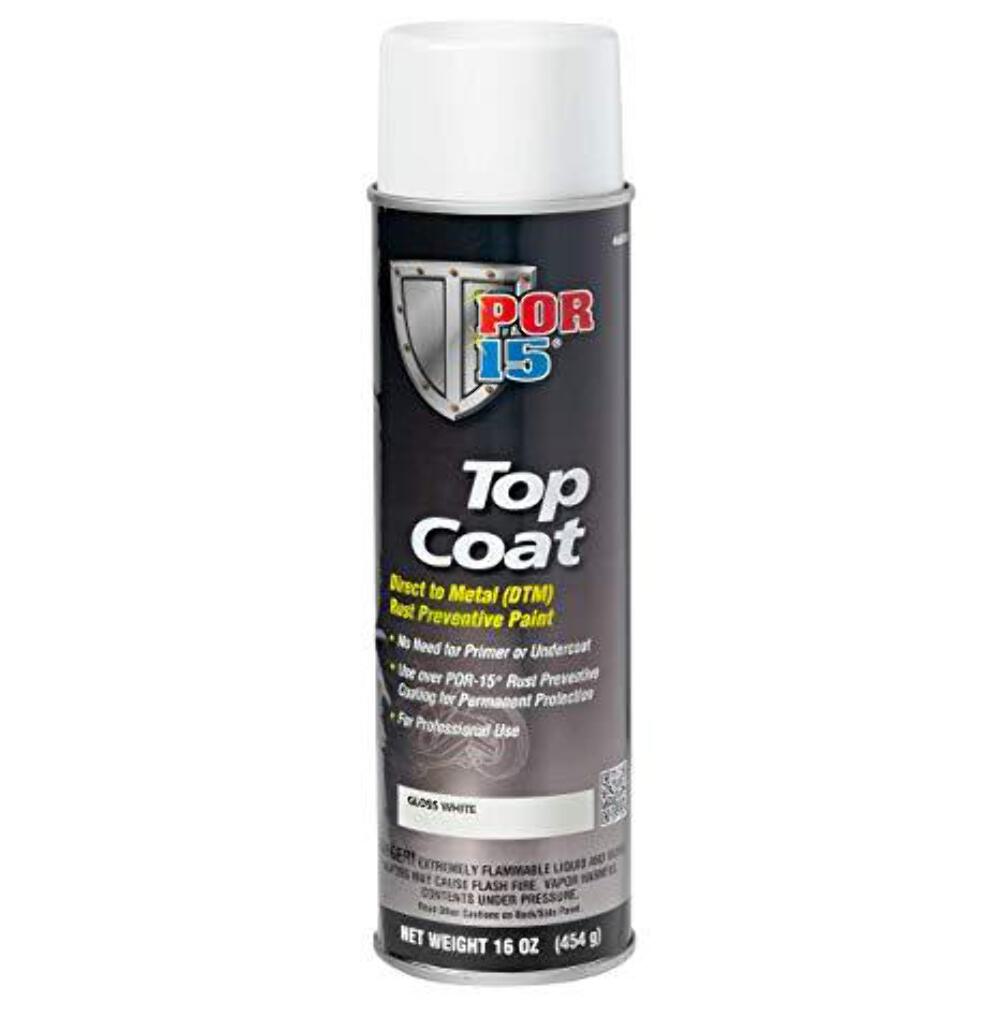 POR15 Top Coat DTM Direct To Metal Rust Preventive Paint Gloss White